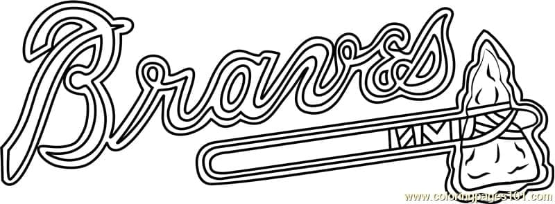 Atlanta braves logo coloring page