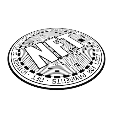 Premium vector cryptocurrency coin nft outline perspective