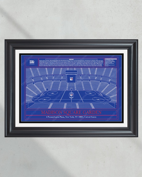 New york rangers madison square garden hockey stadium blueprint