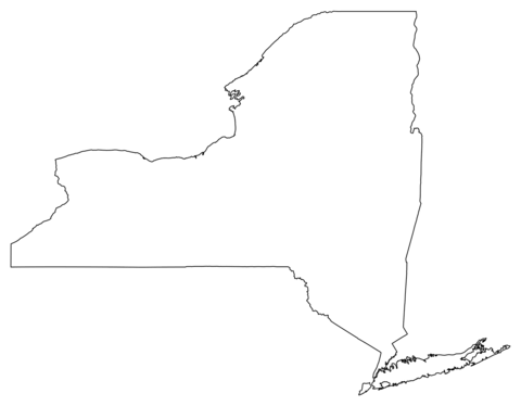 Outline map of new york coloring page free printable coloring pages