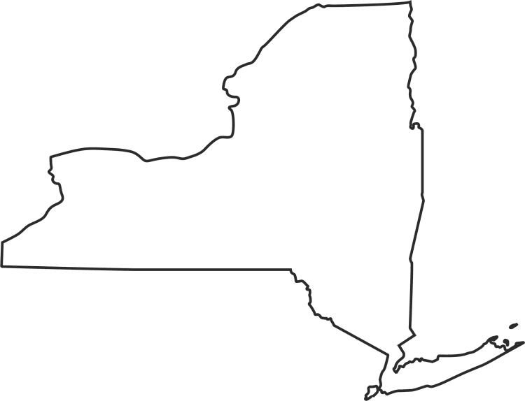 Blank new york map