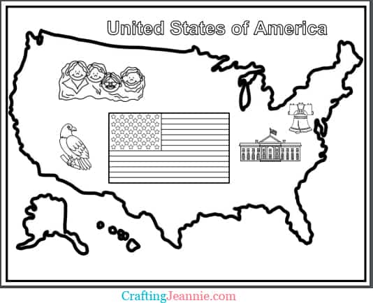 United states coloring pages free printable