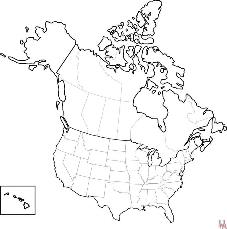 Blank outline map of the united states and canada whatsanswer printable maps canada map united states map