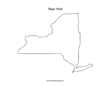 New york blank map