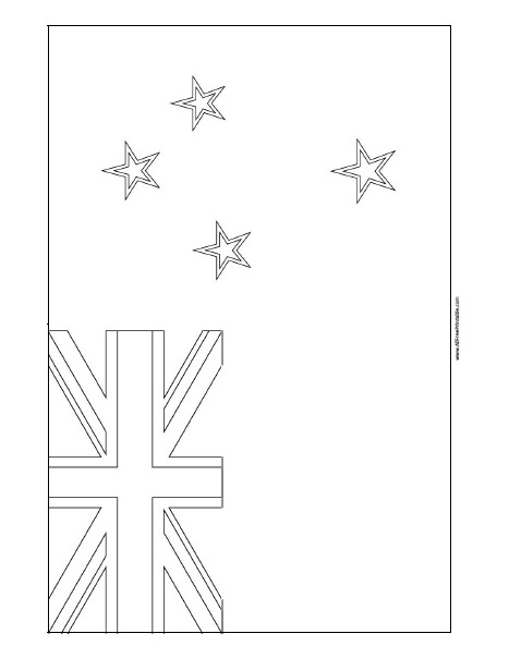 New zealand flag coloring page â free printable