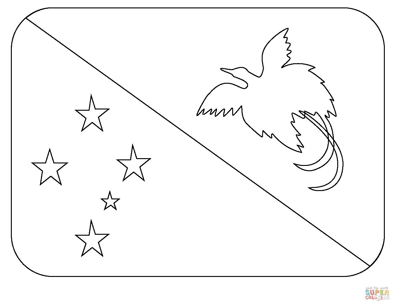 Flag of papua new guinea emoji coloring page free printable coloring pages