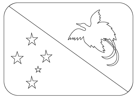 Flag of papua new guinea emoji coloring page free printable coloring pages