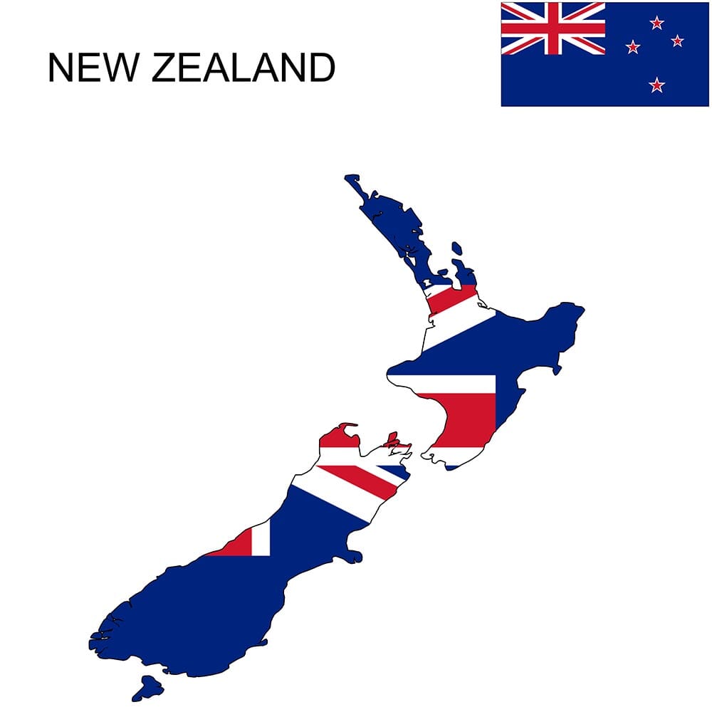 New zealand flag map and meaning