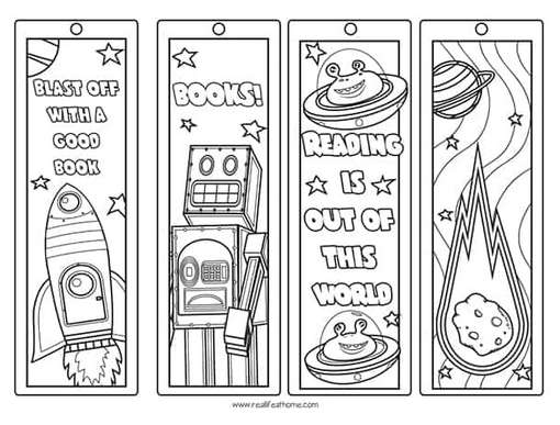 Printable bookmarks for kids to color â lesson plans
