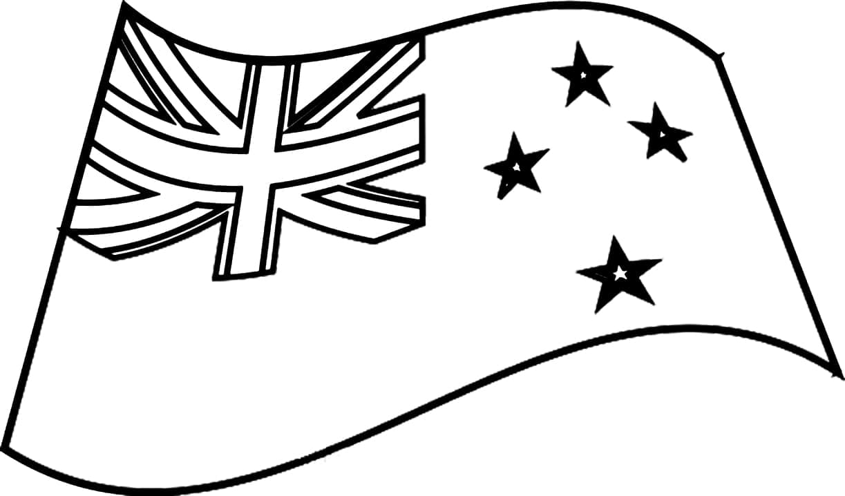 Printable new zealand map coloring page