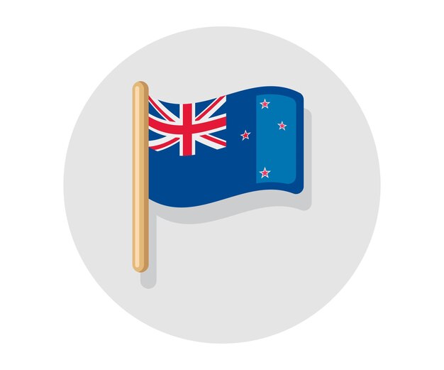 Premium vector waving vector new zealand flag