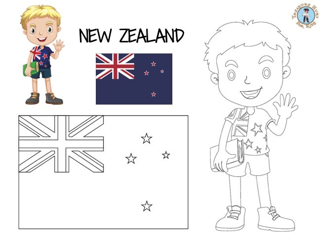 New zealand coloring page