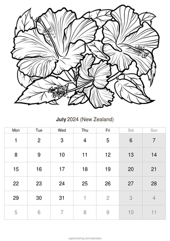 July calendar