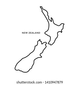 Outline map new zealand vector design stock vector royalty free