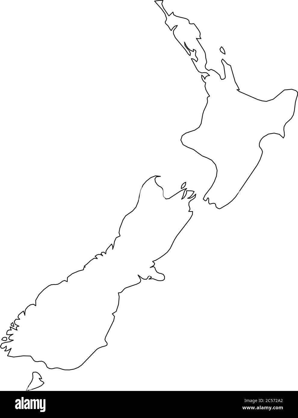 New zealand map outline hi