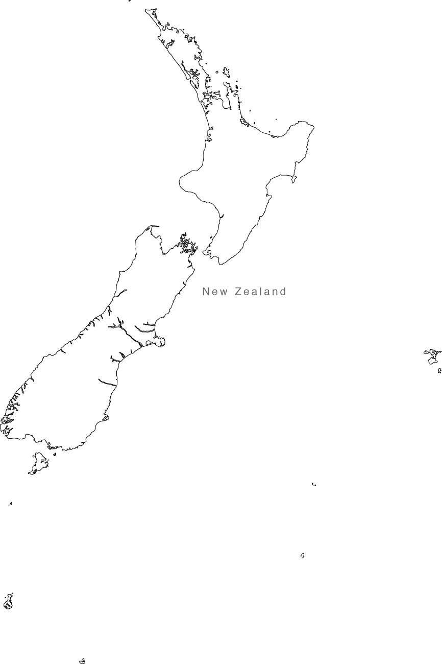 Digital new zealand map for adobe illustrator and powerpointkeynote