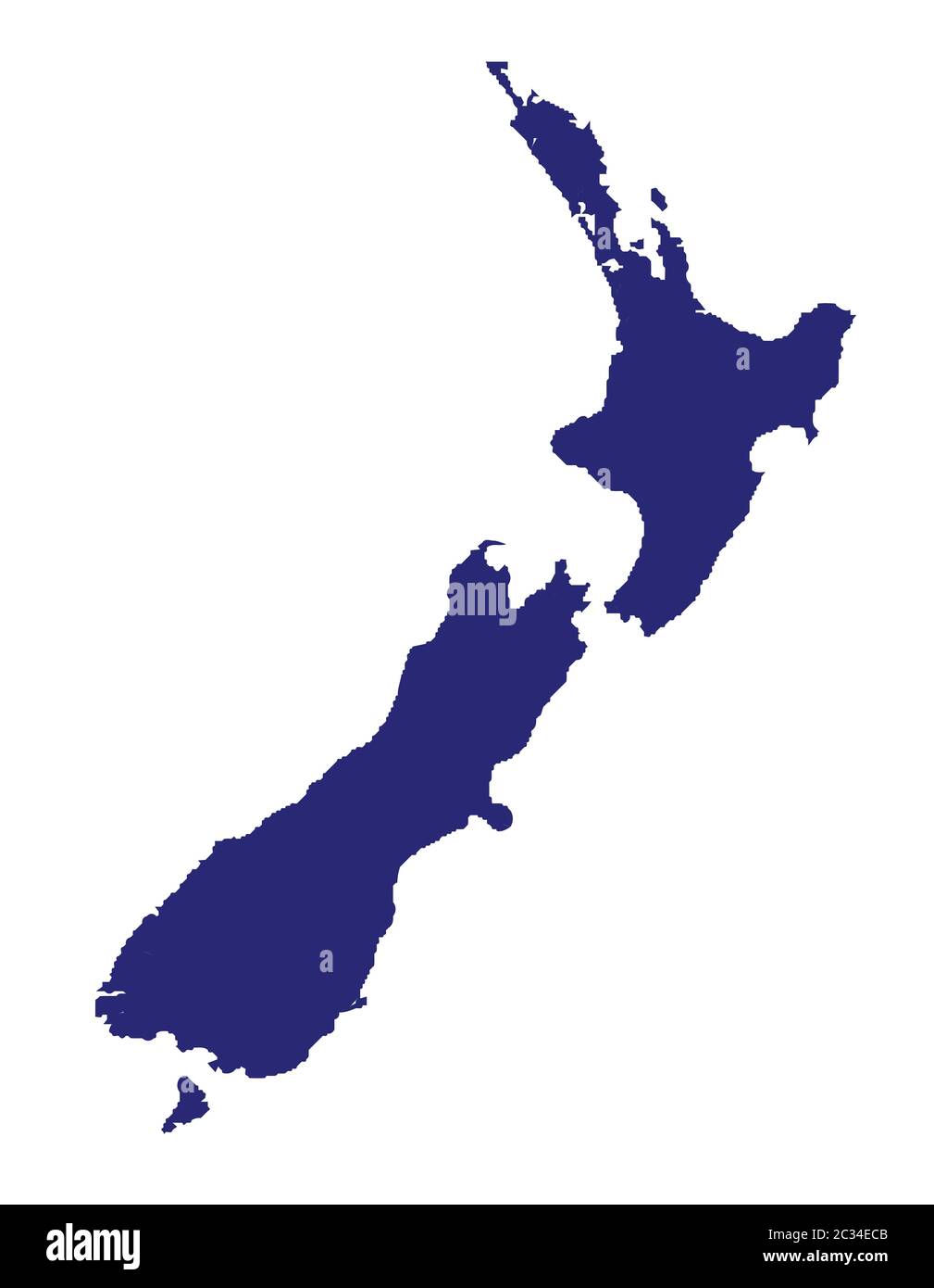 New zealand map outline cut out stock images pictures