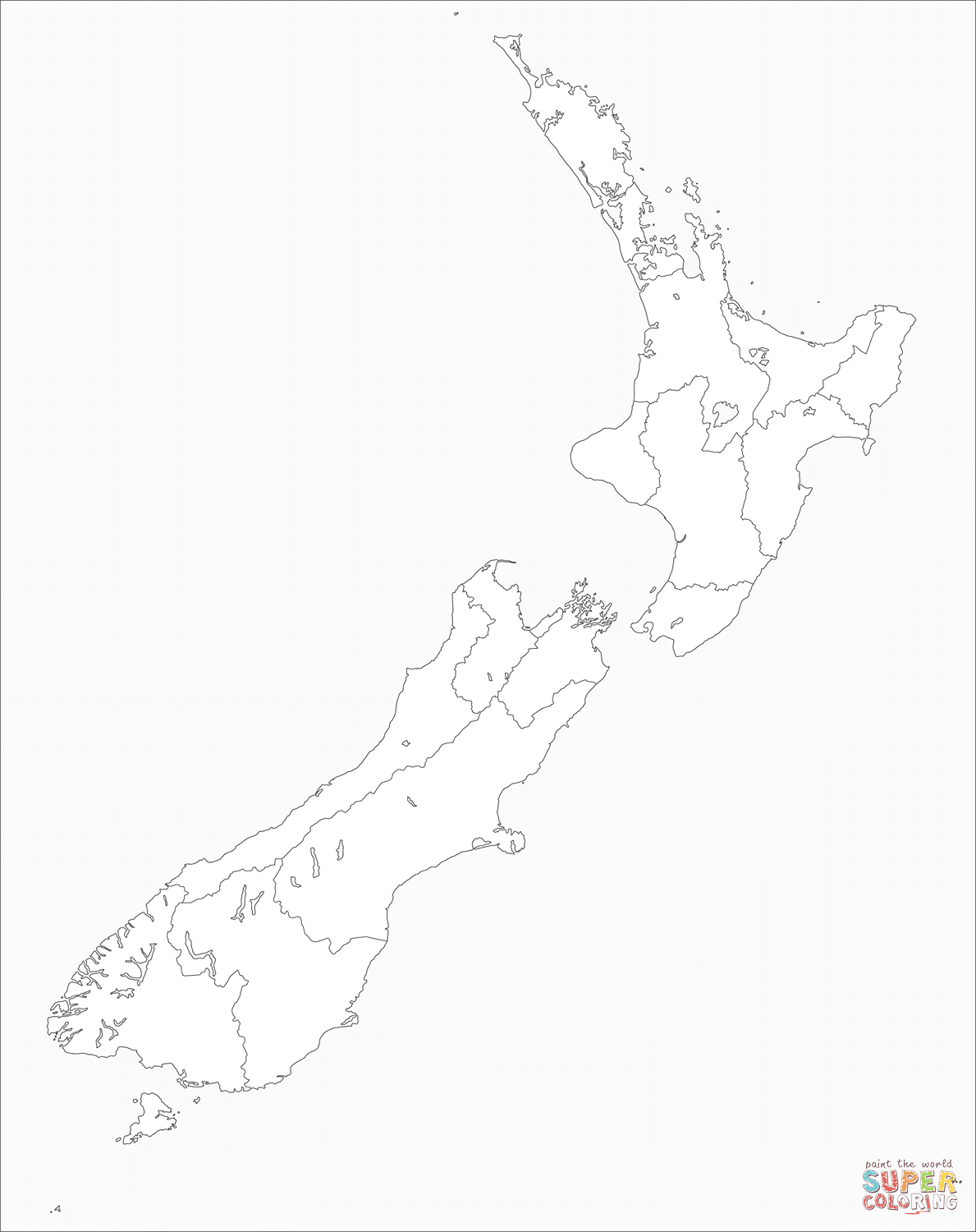 New zealand map coloring page free printable coloring pages