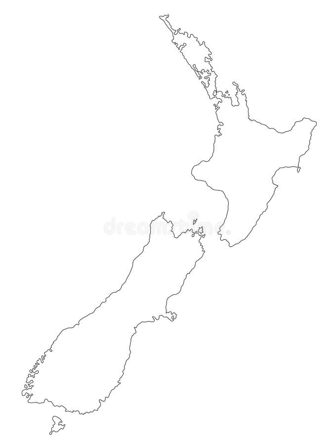 New zealand map outline stock illustrations â new zealand map outline stock illustrations vectors clipart