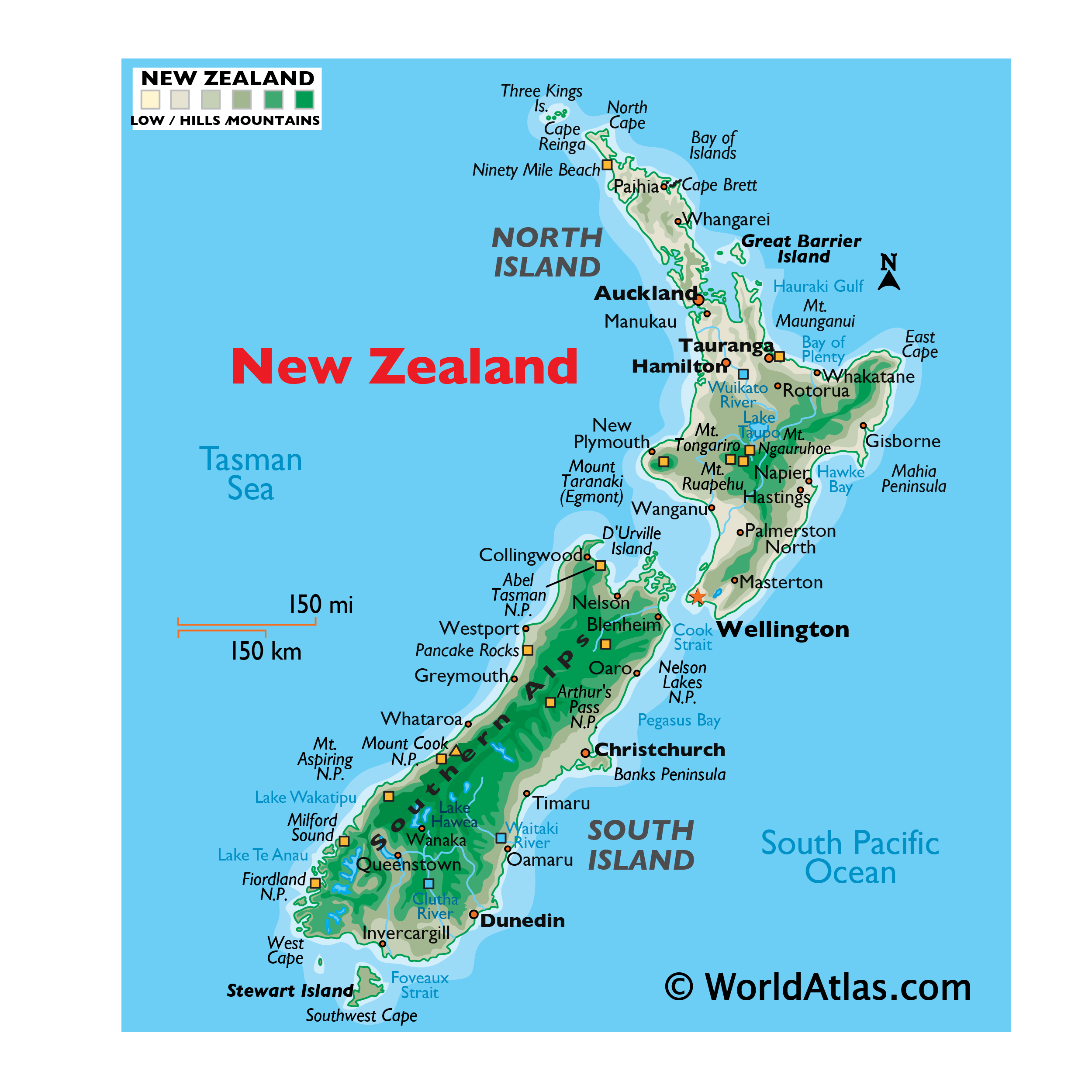 New zealand maps facts