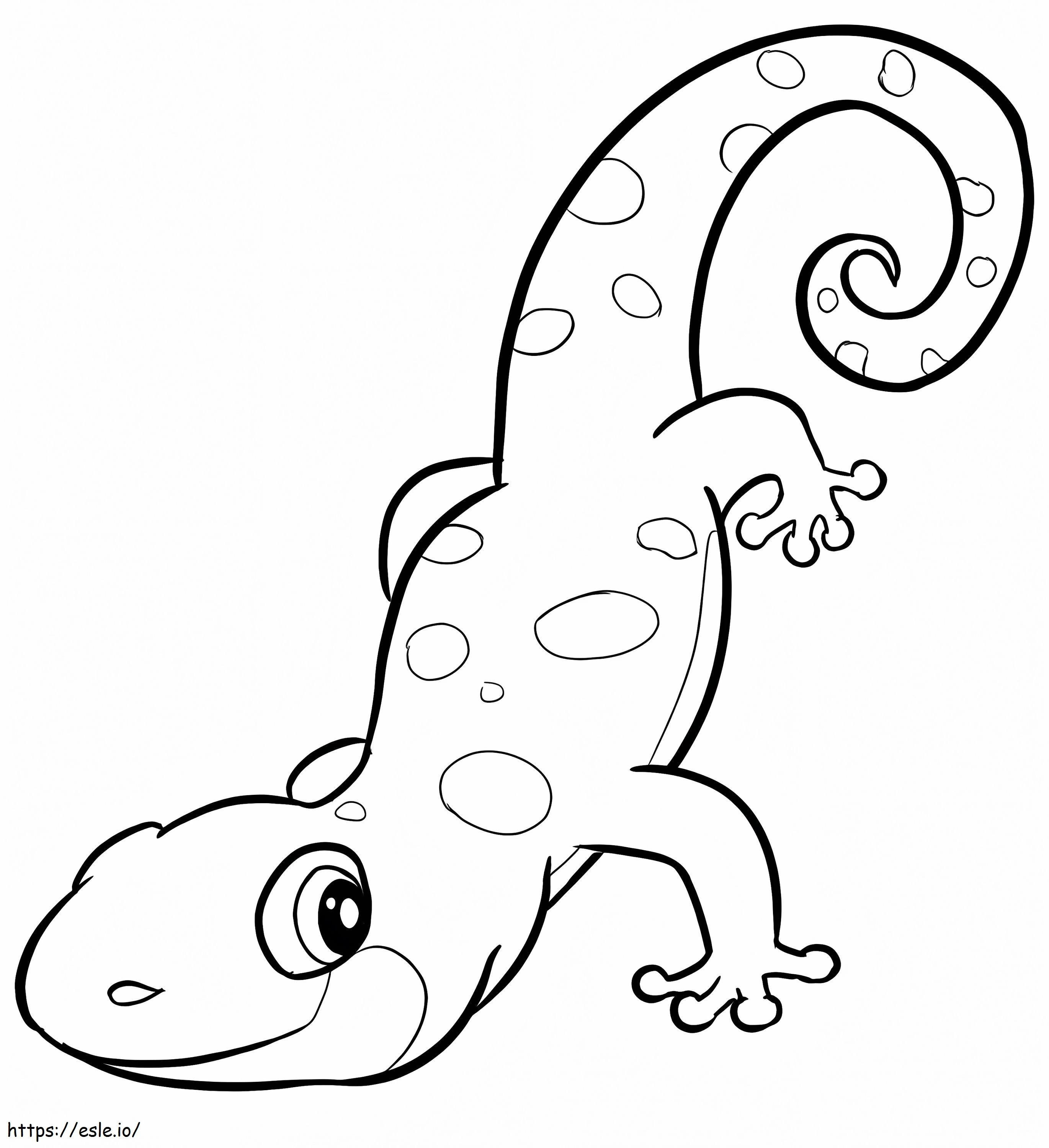 Little newt coloring page