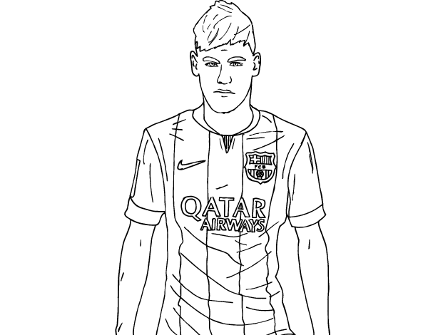 Neymar jr coloring page