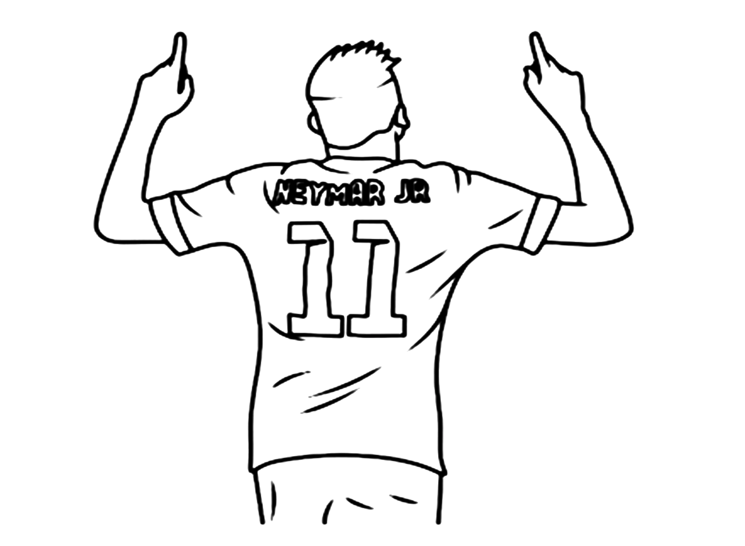 Neymar coloring pages