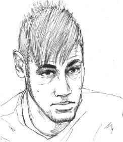 Neymar coloring pages printable for free download