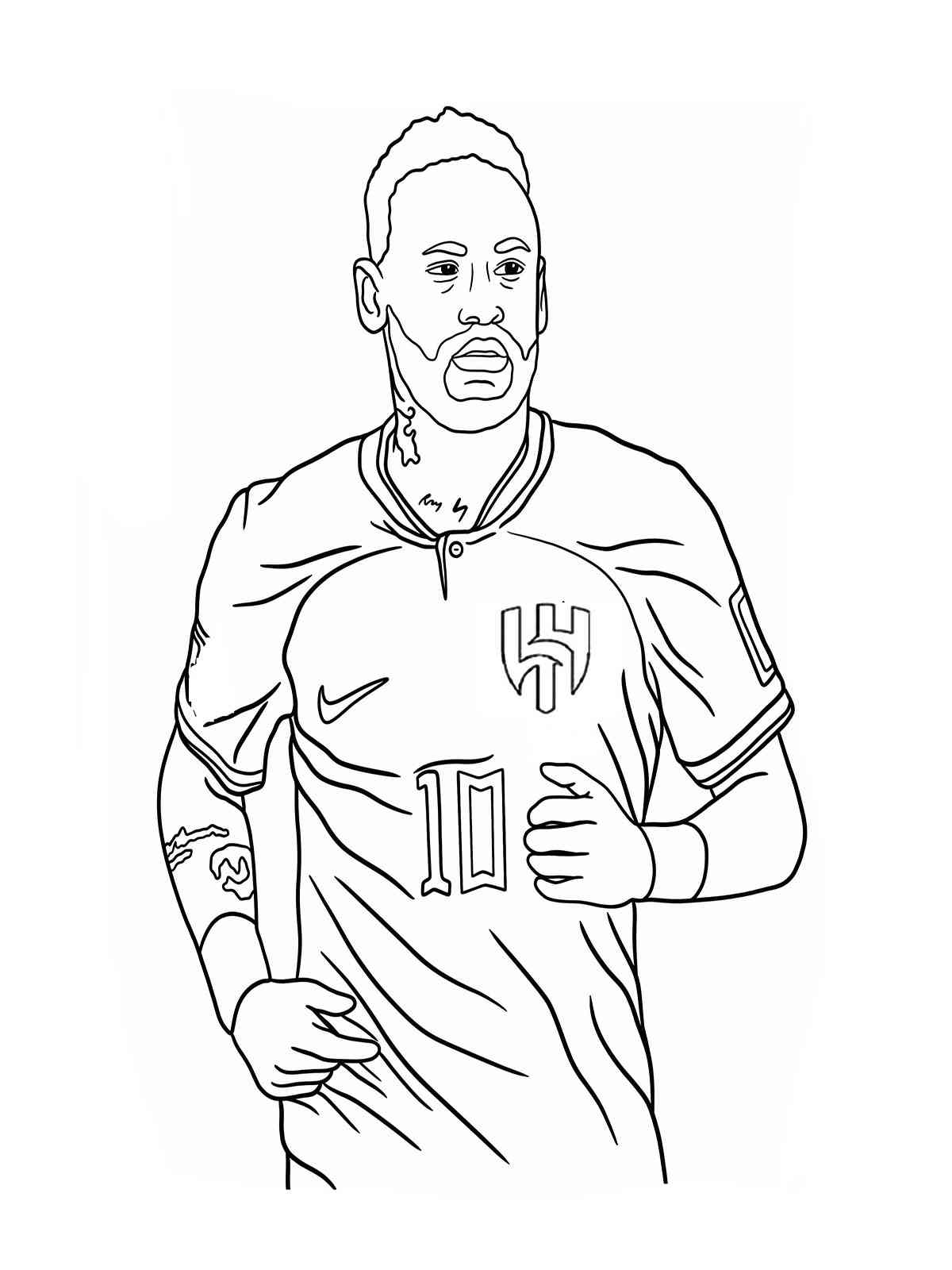 Neymar coloring pages