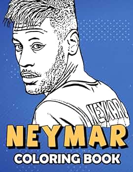 Náºymar coloring book amazing coloring pages with famous brazilian professional footballer illustration for sports lovers relaxation and stress relieving joy rainbow books