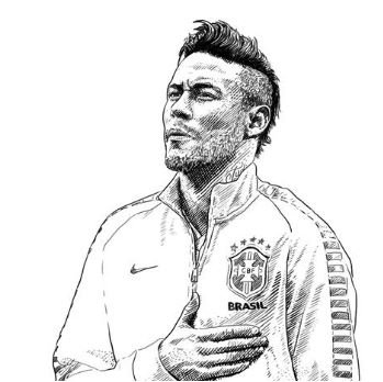 Neymar coloring pages printable for free download