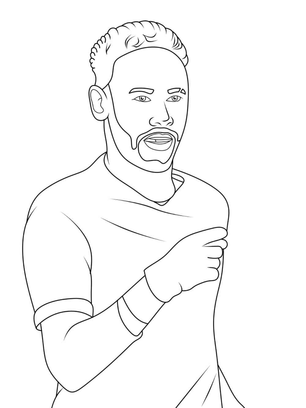 Neymar coloring pages