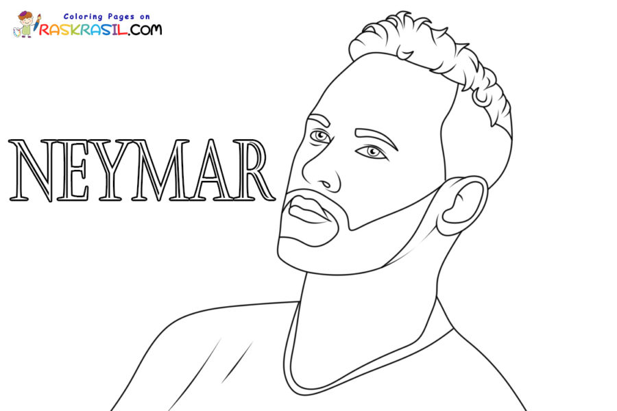 Neymar coloring pages