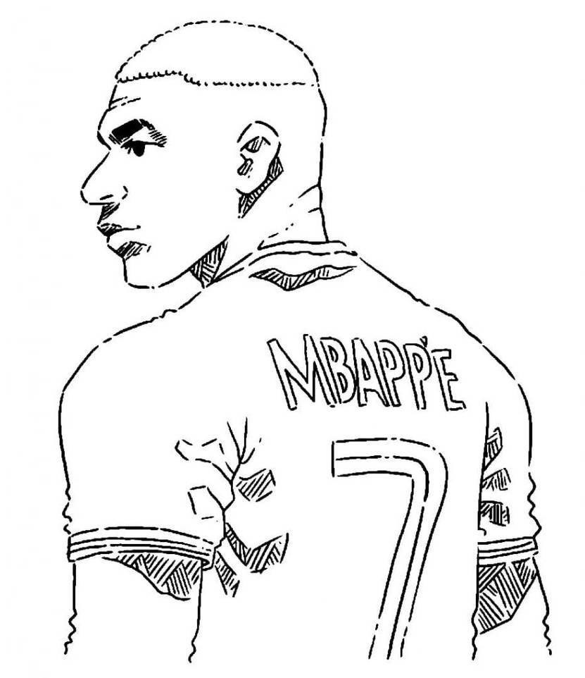 Mbappe coloring pages by coloringpageswk on