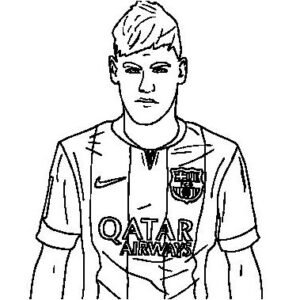 Neymar coloring pages printable for free download