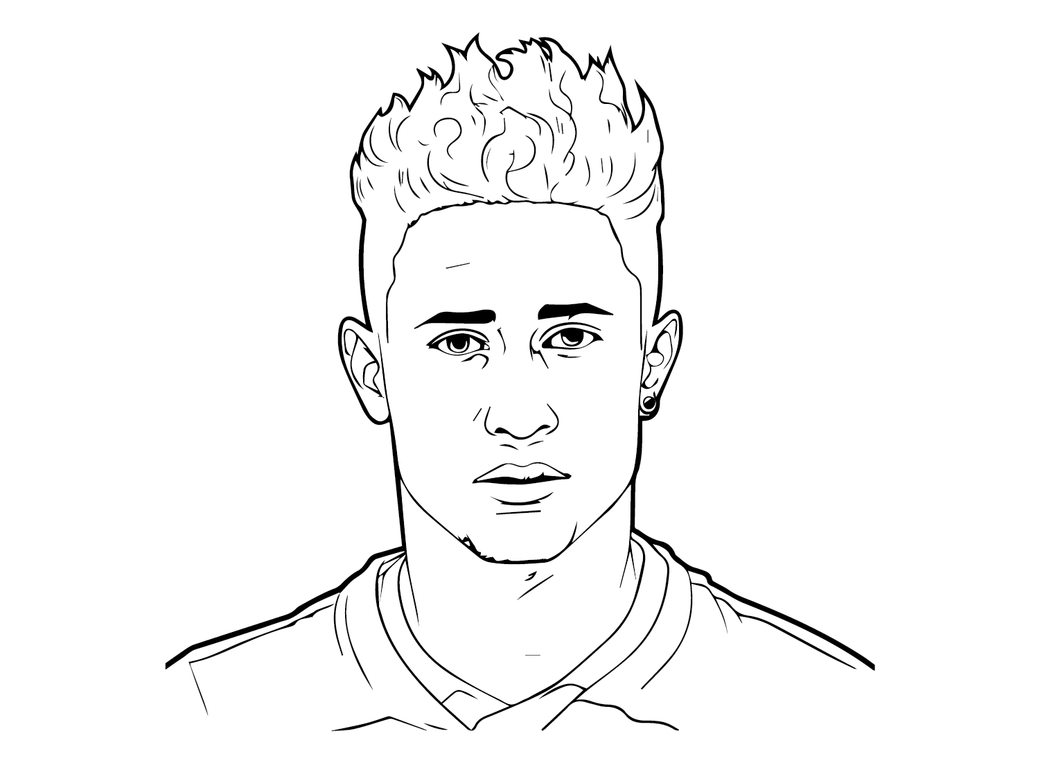 Neymar coloring pages