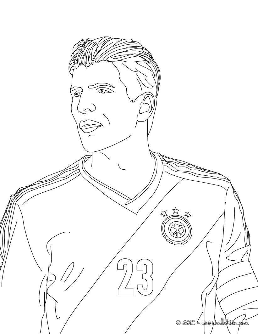 Mario gomez german football player coloring pages