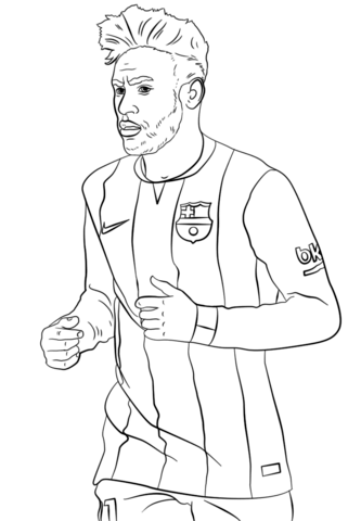 Neymar coloring page free printable coloring pages