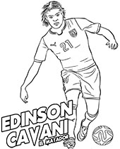 Neymar psg and brasil player coloring page