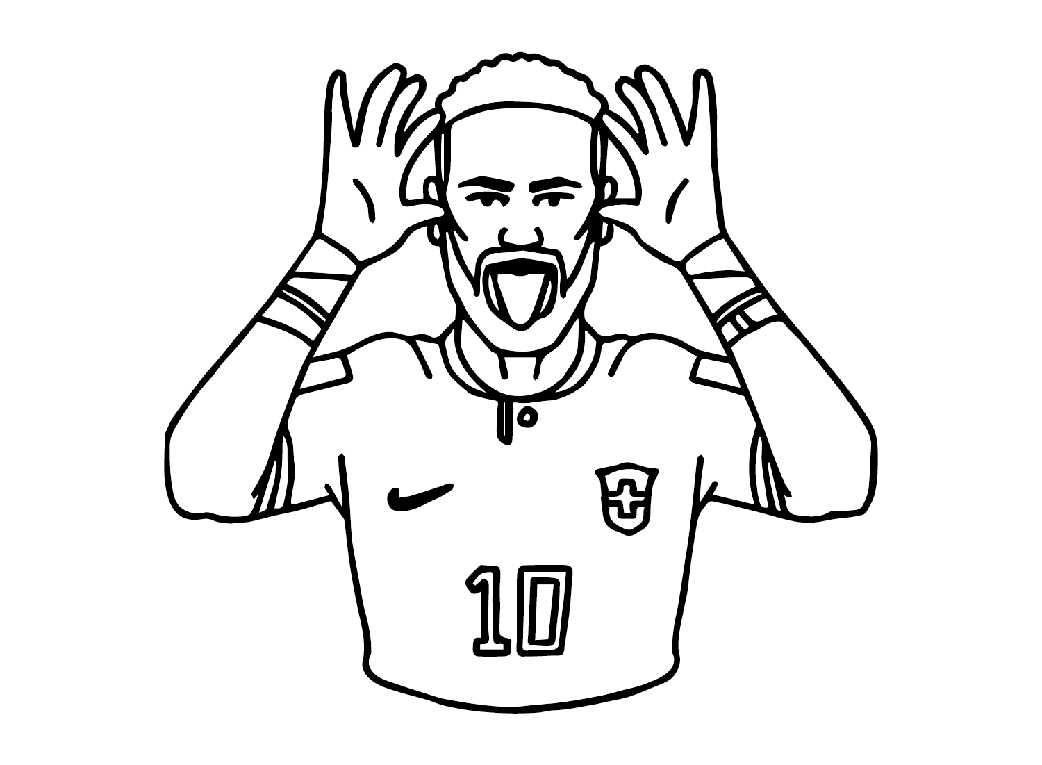 Neymar coloring pages