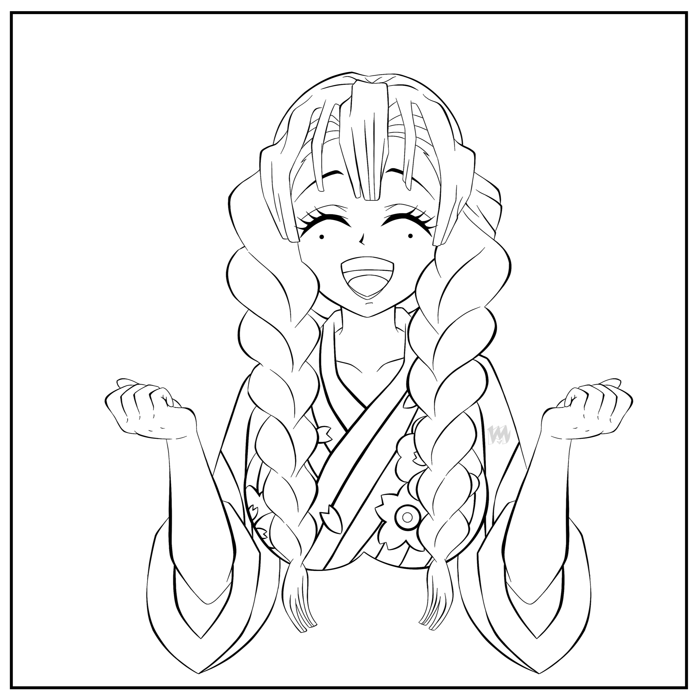 Mitsuri coloring page â meztermind