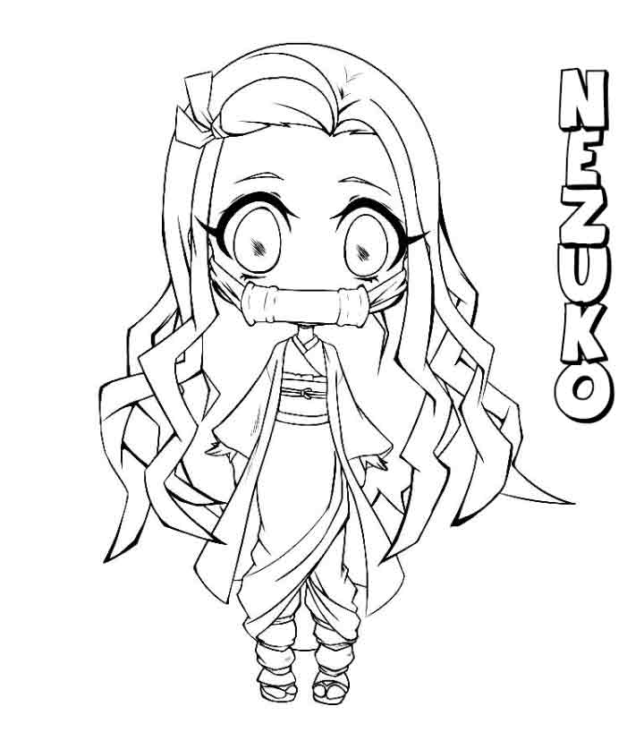 Free printable nezuko coloring pages nezuko drawing