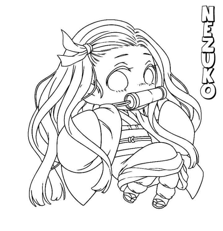 Free printable nezuko coloring pages nezuko drawing