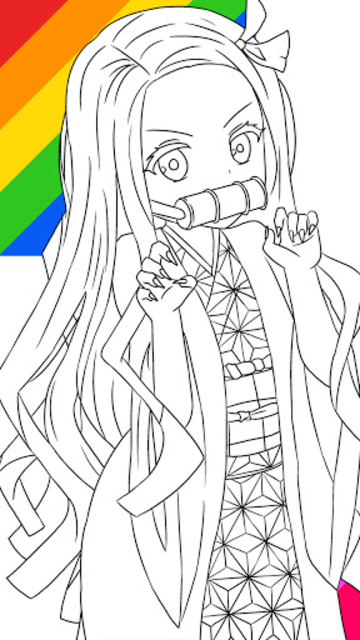 About anime coloring book nezuko google play version