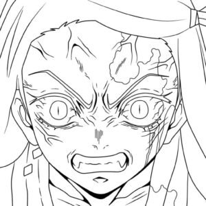 Nezuko colouring pages printable for free download