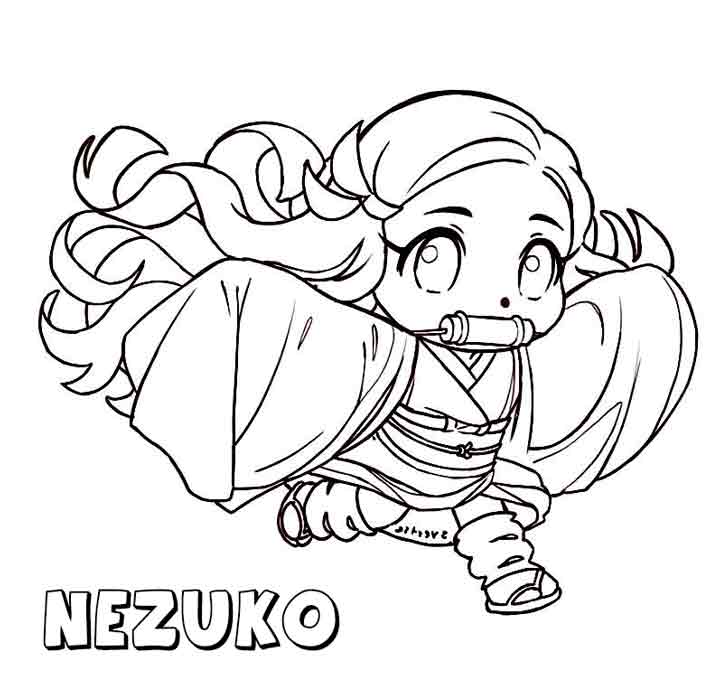 Free printable nezuko coloring pages nezuko drawing