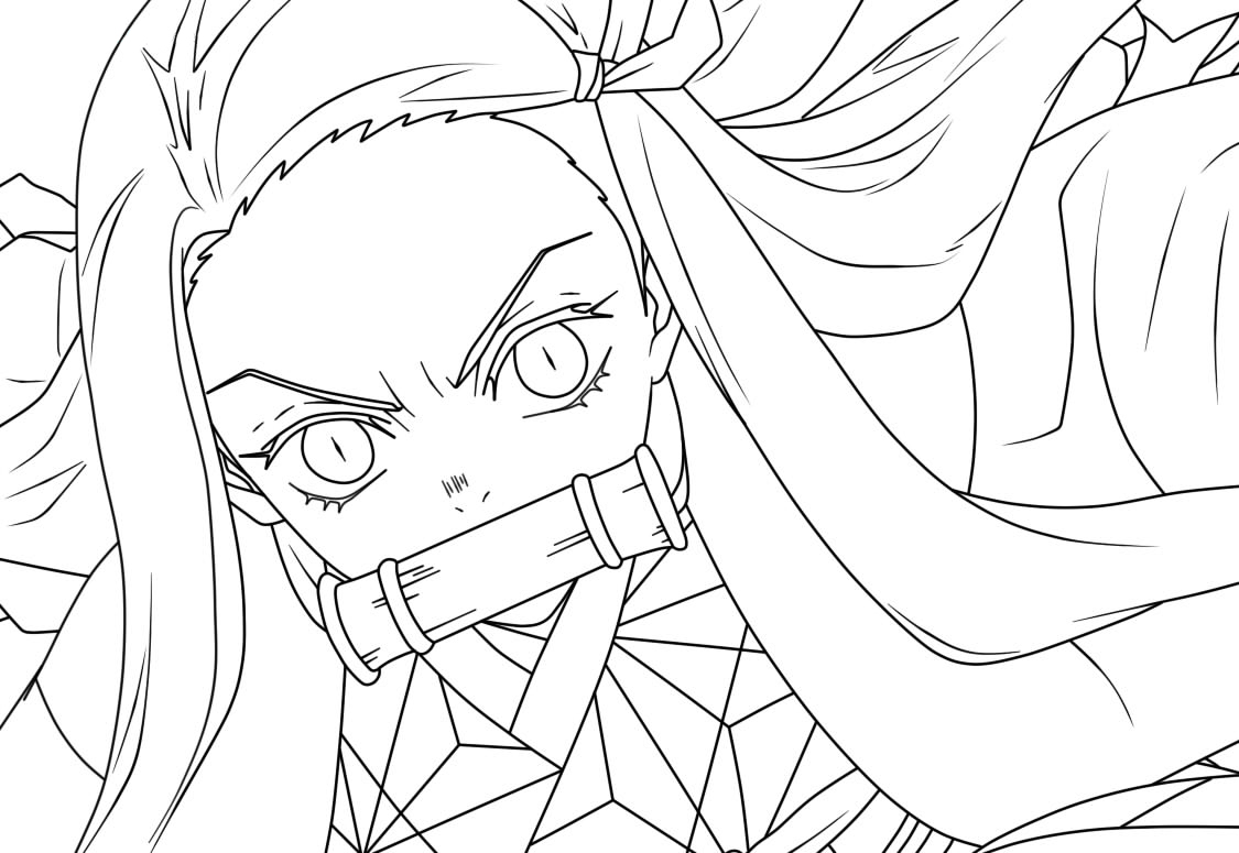 Coloring pages nezuko kamado