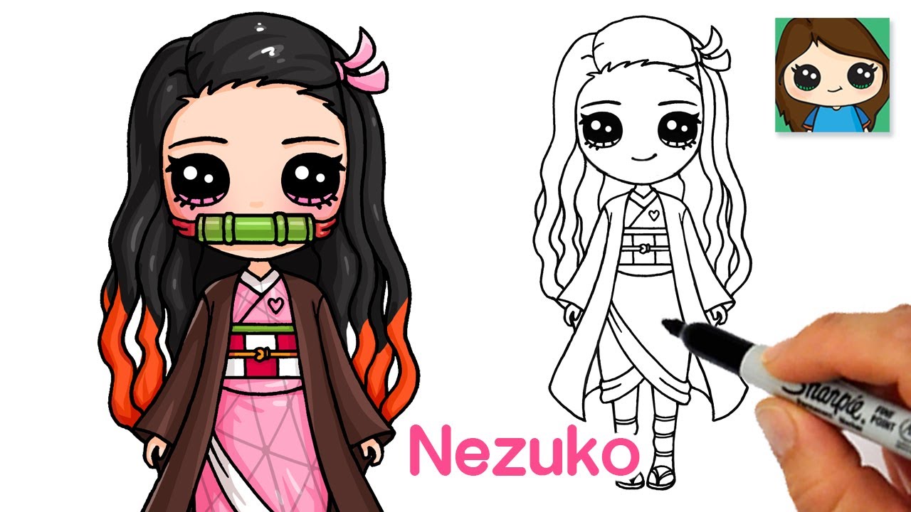 How to draw nezuko kaado deon slayer ugen train