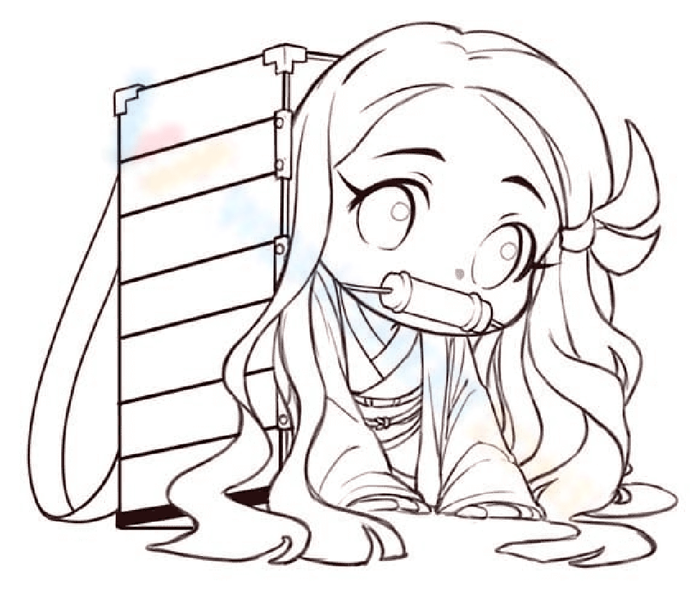 Chibi nezuko worksheet