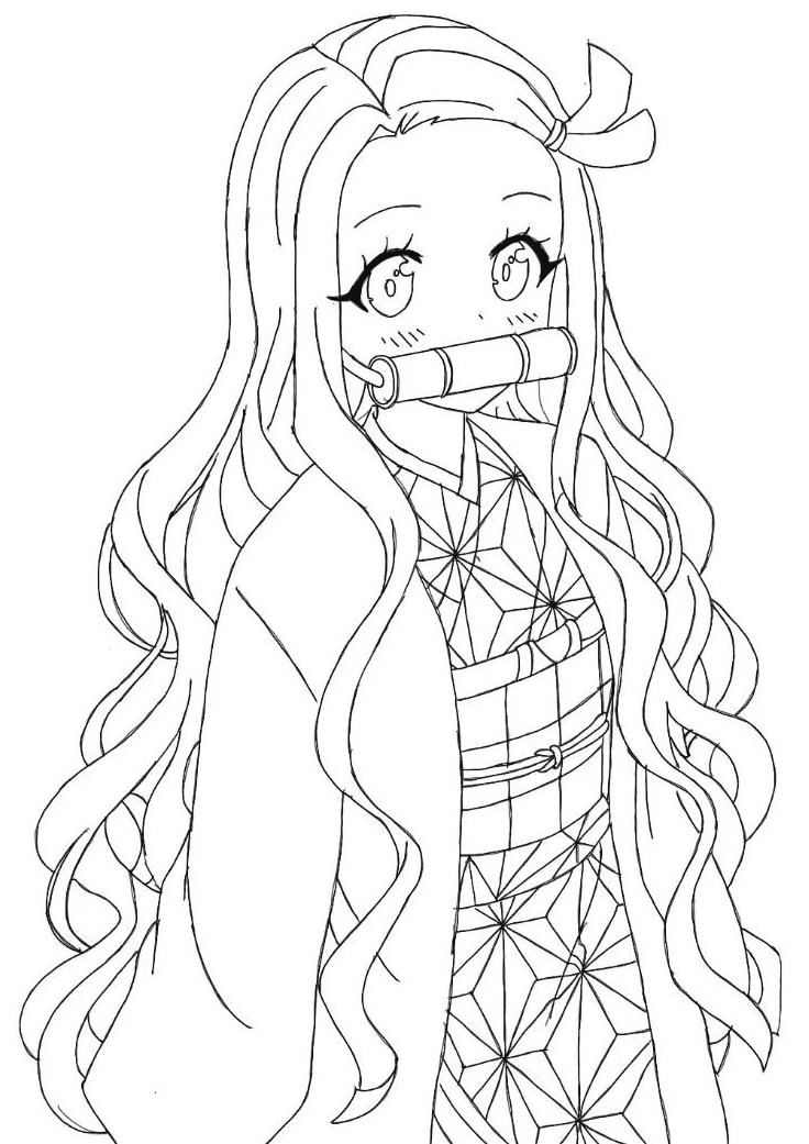 Nezuko coloring pages